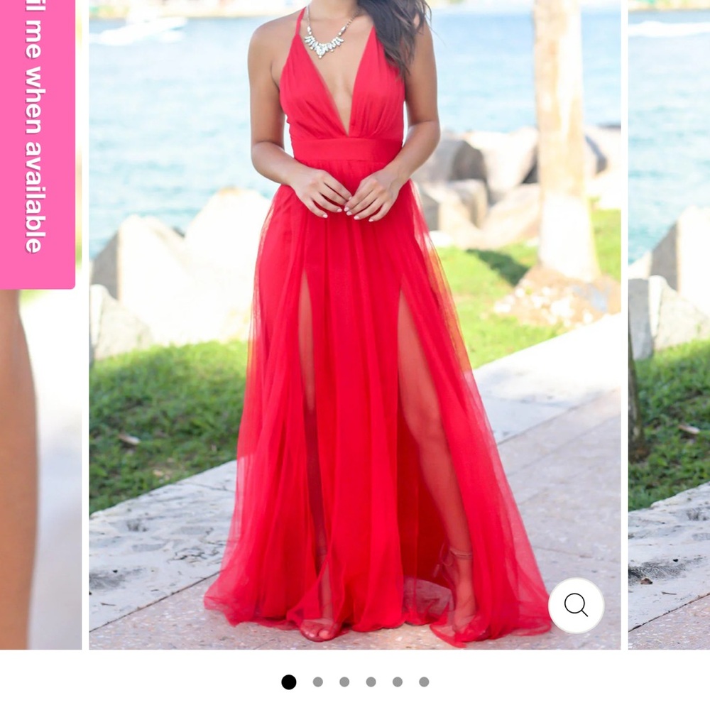 Elegant Red Evening Gown